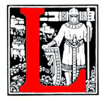 Illuminated initial L