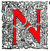 Decorated initial N