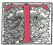 Decorated initial T