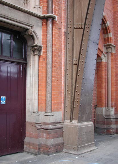 Trainshed,  Clock, and Brick Wall,