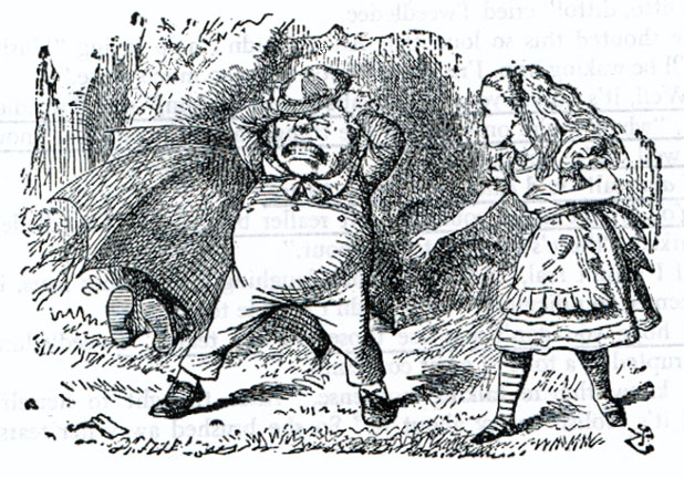 Tweedledum's fury over his missing rattle