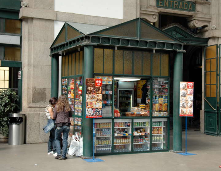 Newstand,  Central Station, Porto, Portugal