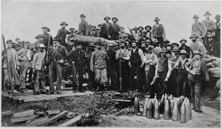 General Cronjé before Kimberley, with Captain P. T. van der Merwe and his artillery