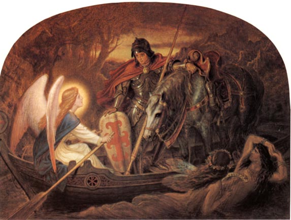 How an Angel Rowed Sir Galahad across the Dern Mere