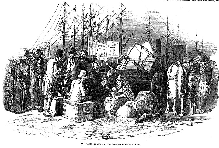 Irish Emigrants Arrival at Cork.