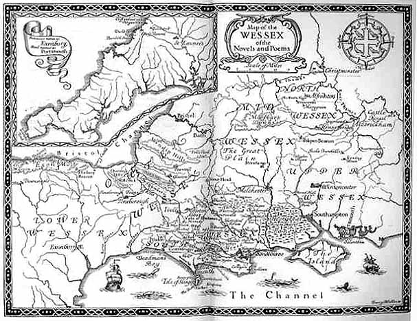 Map of the Wessex of the Novels and Poems (1895)