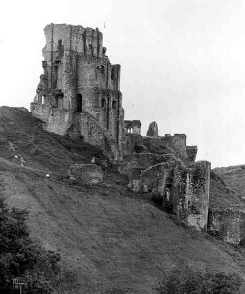 Corfe Castle, between Wareham and Swanage.