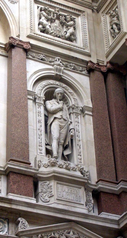 Statue of Warren Hastings in the Durbar Court, India Office