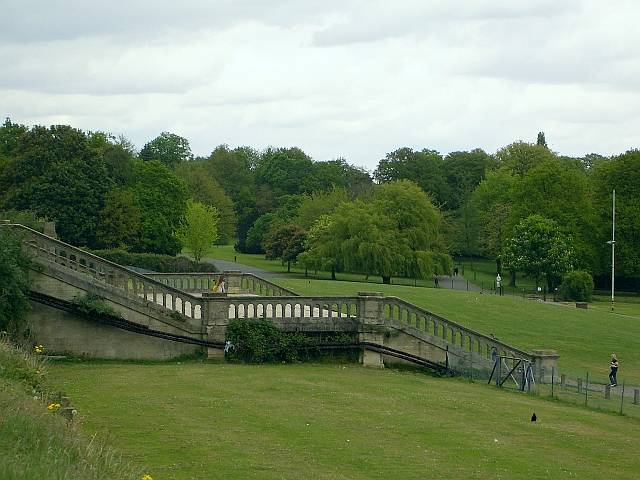 Steps leading from the terrace to the 