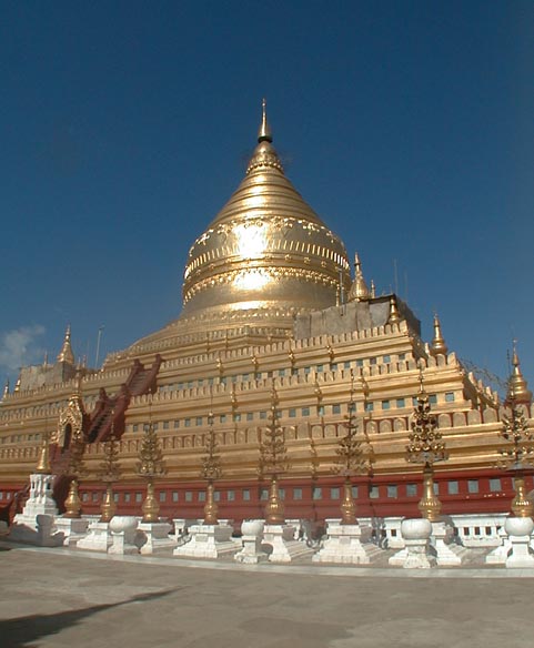 Main gilded stupa, Schewzigon Pagoda, Bagan