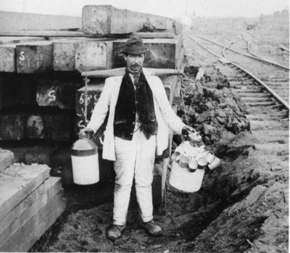 Non-navvy drink seller, Manchester Ship Canal