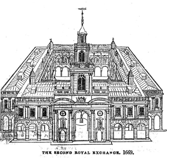 The Second Royal Exchange, 1669