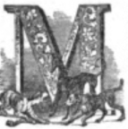 Decorated initial M